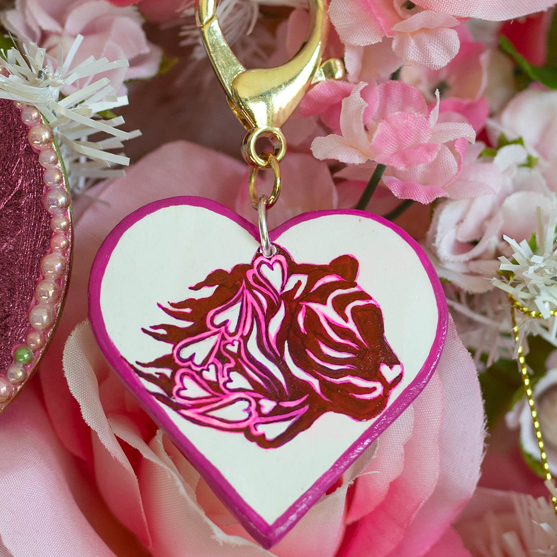 Tiger Hearts Keychain